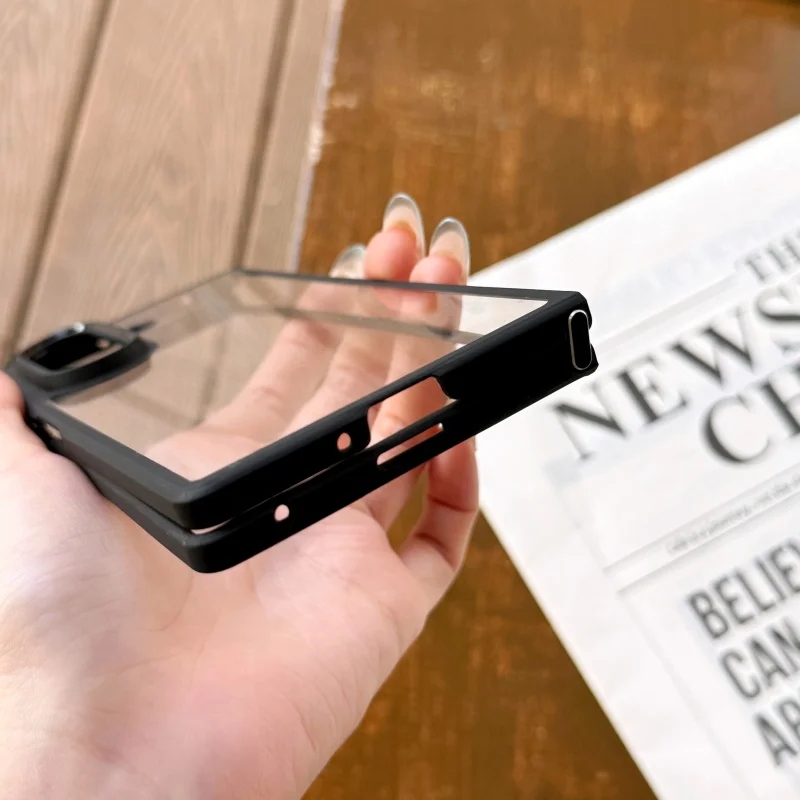 Ultra Thin Matte Hard PC Shockproof Transparent Acrylic Folding Case