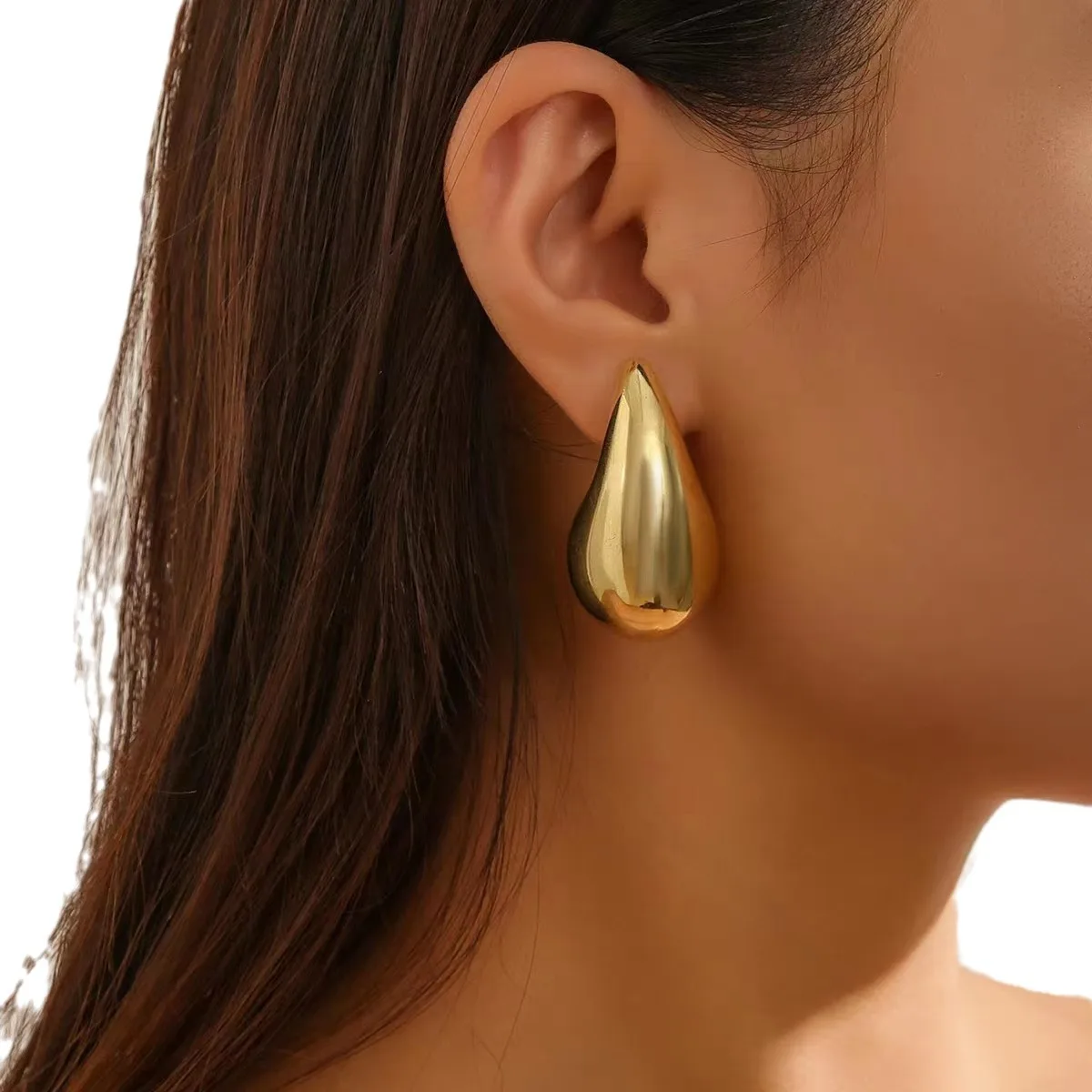 Drop earrings dome teardrop earrings for Women Stainless Steel Ear Jewelry