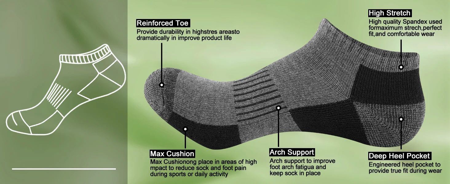 mens ankle socks size 10-13