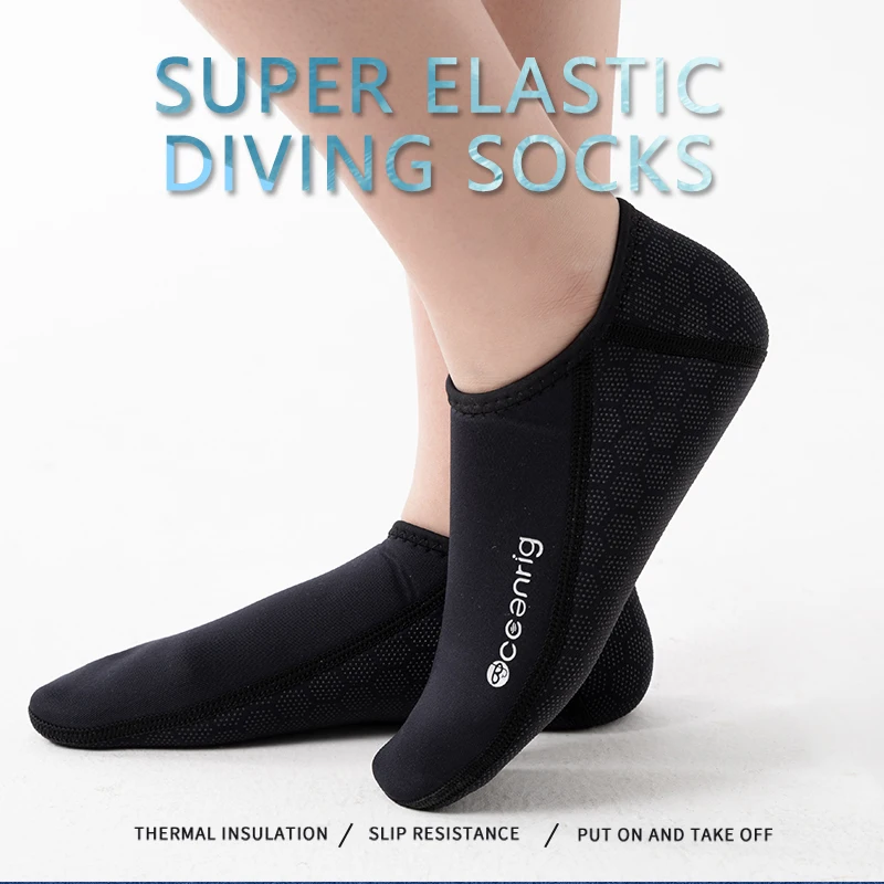 Scuba Free Diving Socks Neoprene 3mm Thickness Surfing Water Boots Beach Swimming Anti Slip Warm Shoes Good Elasticity Fin Socks scuba diving socks