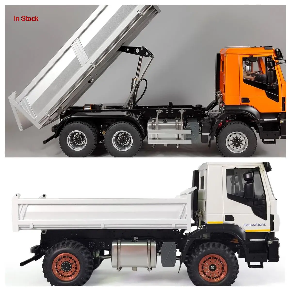 

Toys Metal 4x4 6X6 1/14 RC Hydraulic Dumper Trucks Remote Control Tipper Dump Car Radio Finished Vehicle Light Sound Models Gift