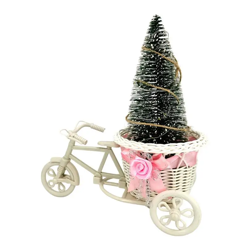 

Ностальгический велосипед, искусственный цветок, Декор, Рождество, цветочная корзина для велосипеда, для поддержания рождественского духа