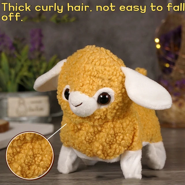 Cute Sheep Electronic Interactive Plush Toys Kawaii Panda Walking Simulation Realistic Stuffed Animals Peluche Dolls Gifts Kids 3