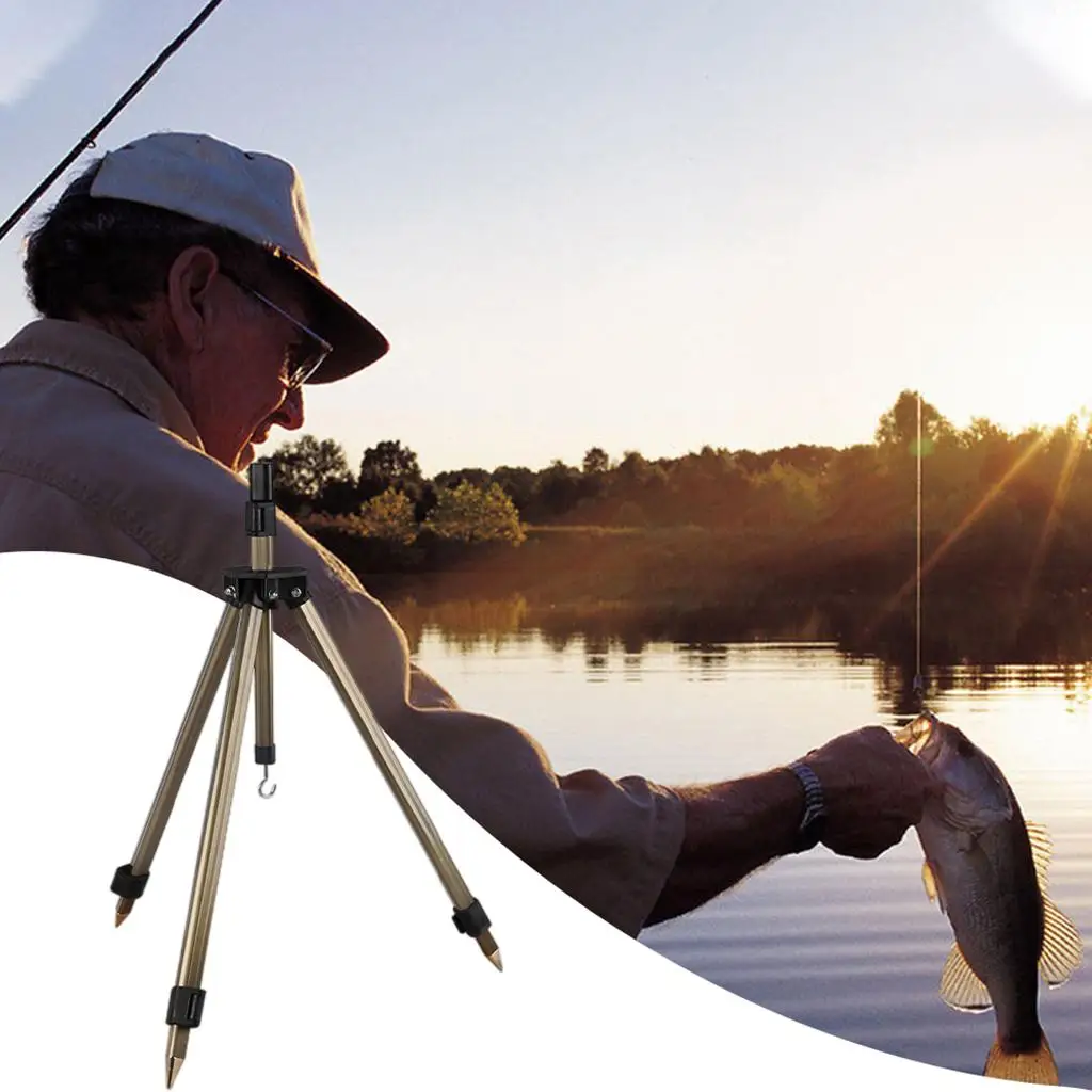 Fishing Rod Stand Fishing Pole Holder Bracket Insert Ground Telescopic Rack
