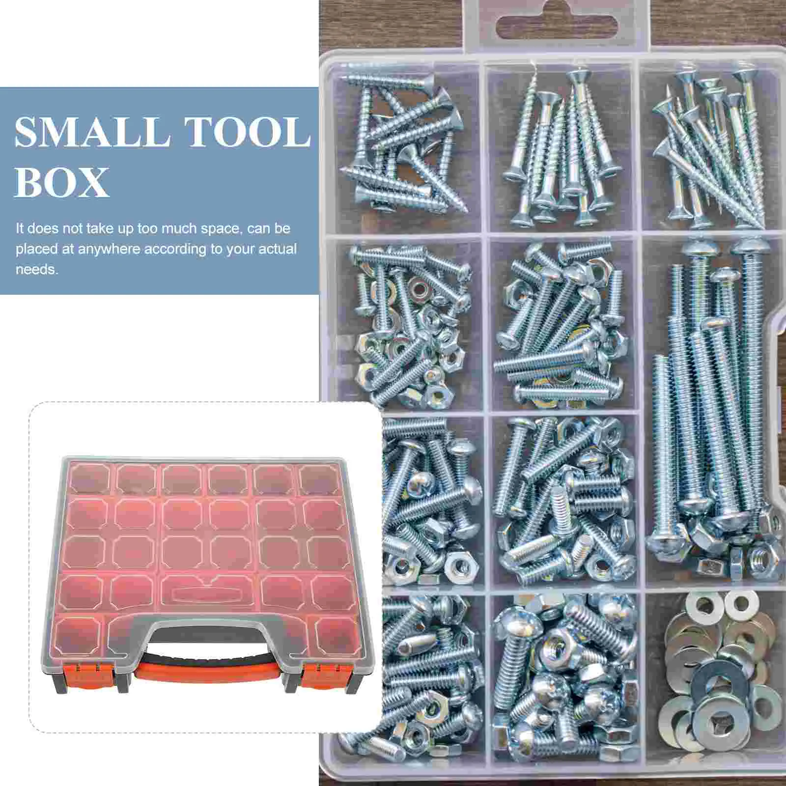 Electronic Component Storage Box Plastic Container Hardware Nuts Organizer Compartment Bolts 2