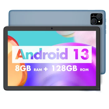 10 inch Tablet, Android 13, Octa-Core, 5Ghz WiFi, 128GB Storage, 8000mAh, 2.0MP 8.0MP Camera, GMS Certified Tablet PC 1