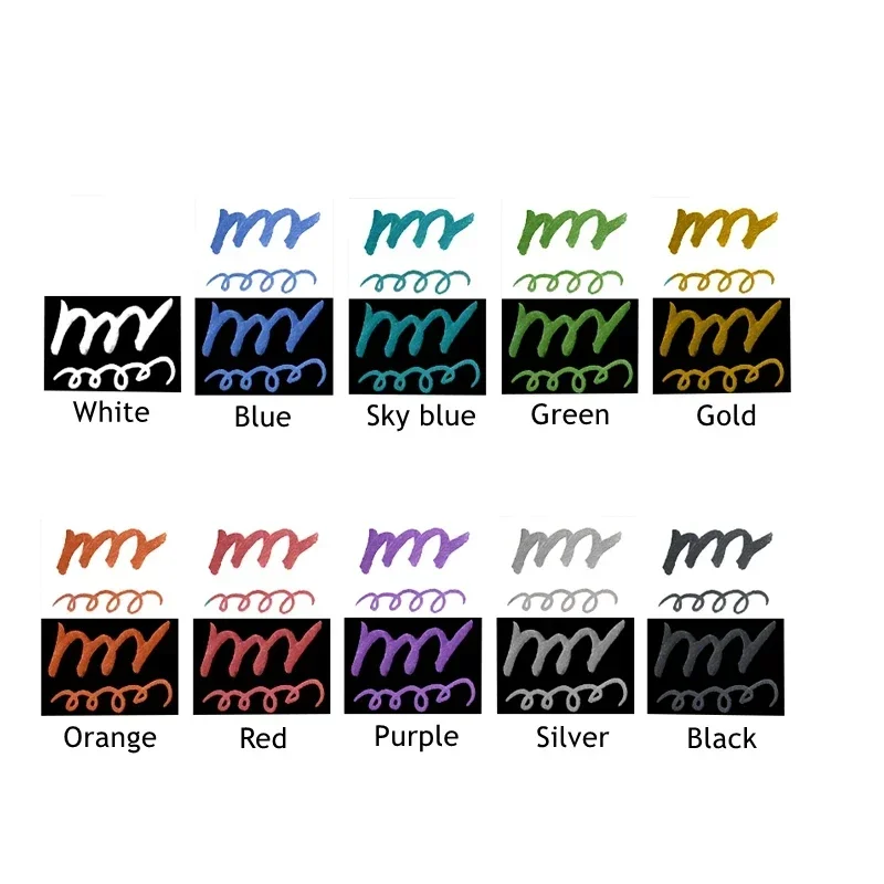 Paint Marker Pen 10 Colors/Set Brush Metallic Paint Marker Pen Art Marker Pen Stationery School Supplies