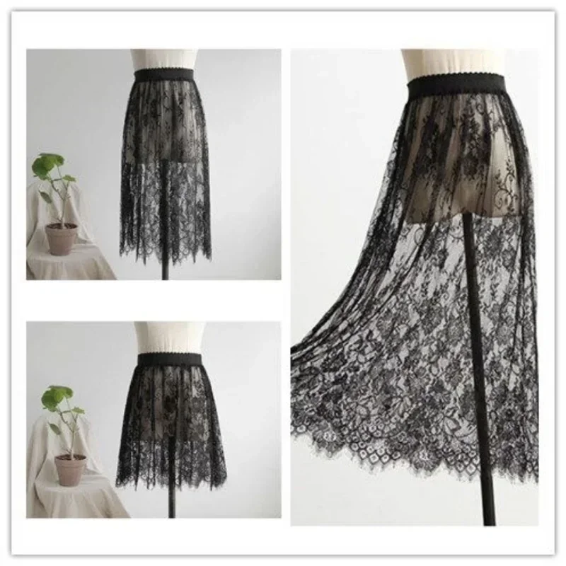 Half Slip Skirt Summer Women High Waist Lace Basic Skirt Underdress Loose Half Slips Underdress Underskirt Petticoat