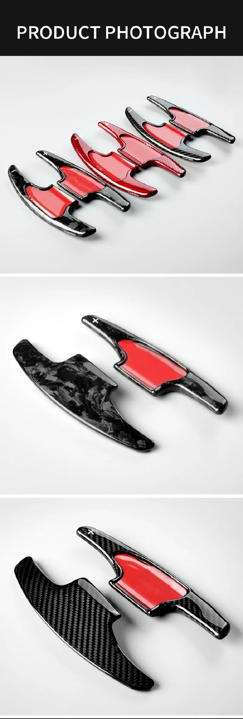 T-carbon Paddle Shift Extension For Honda City GM6 FL Jazz GK5 HRV HR-V 2015-2018 Carbon Fiber Steering Wheel Paddle Shifter