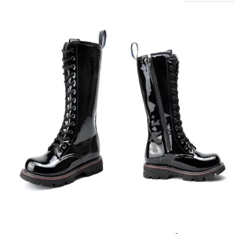 Men Training Boots Mens Training Over Knee High Boots Light Leather Long Waterproof Snowboots Equestrian Motocycle Patent Leather Punk Cowboy Boots