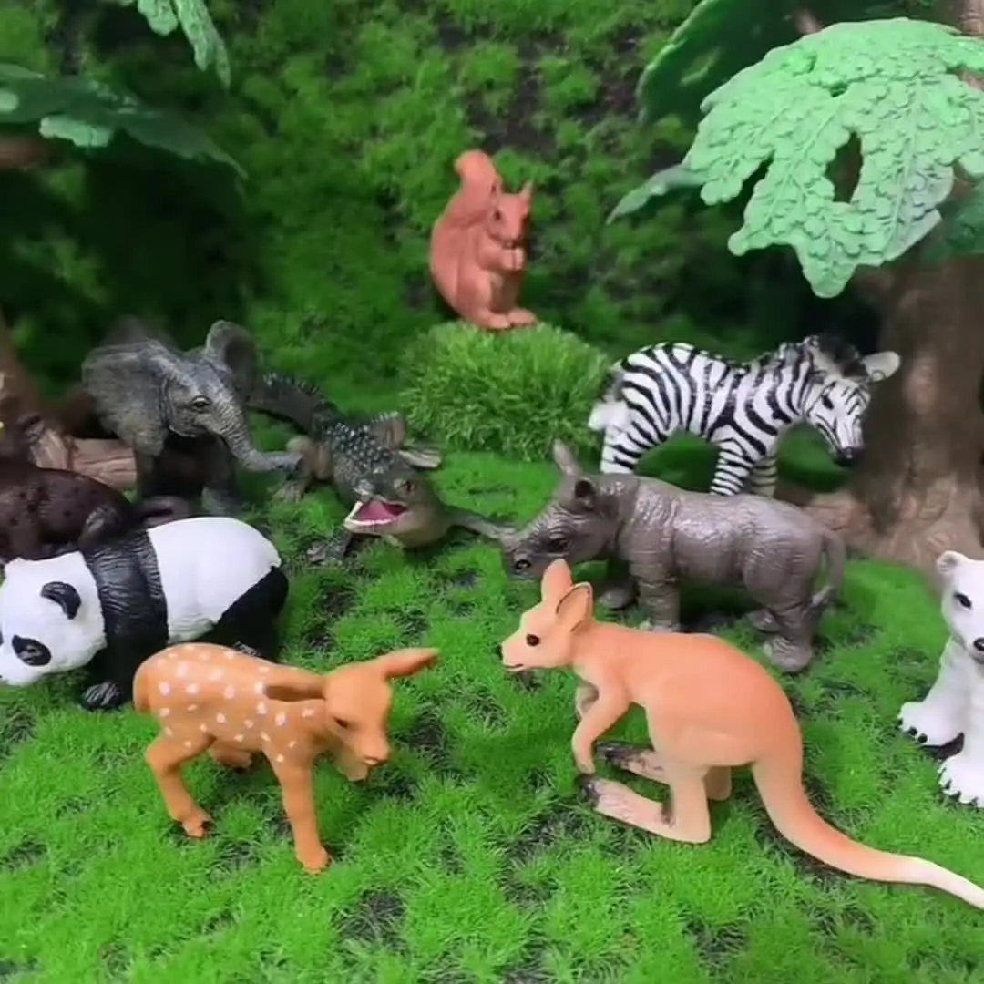 Felly Fattoria Animali Giocattolo, 6 Pezzi Giocattoli Per Bambini In Plastica Foresta Animali Selvatici Tiger Leopard G 1085749