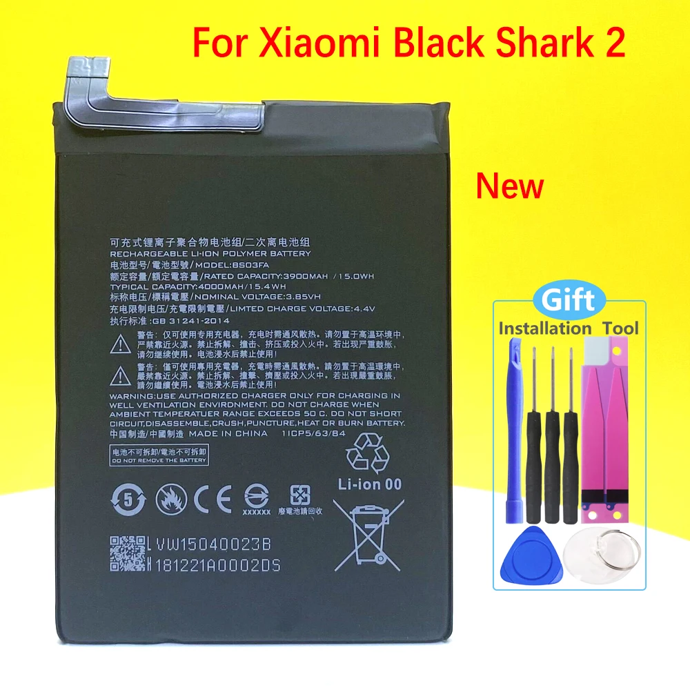 

Новый аккумулятор BSO3FA для смартфона Xiaomi Black Shark 2 BlackShark 2 Pro/Smart мобильный телефон + номер отслеживания