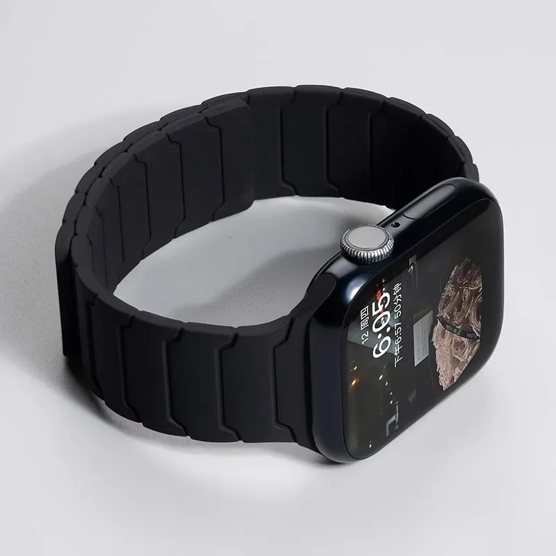Magnetic Silicone Apple Watch Band Replacement Strap