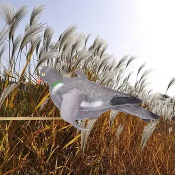 Outdoor Pigeons Motion Decoy Wind Decoy With Movable Wings For Garden Decor Animal Fake Bait For Hunting Pigeons 2