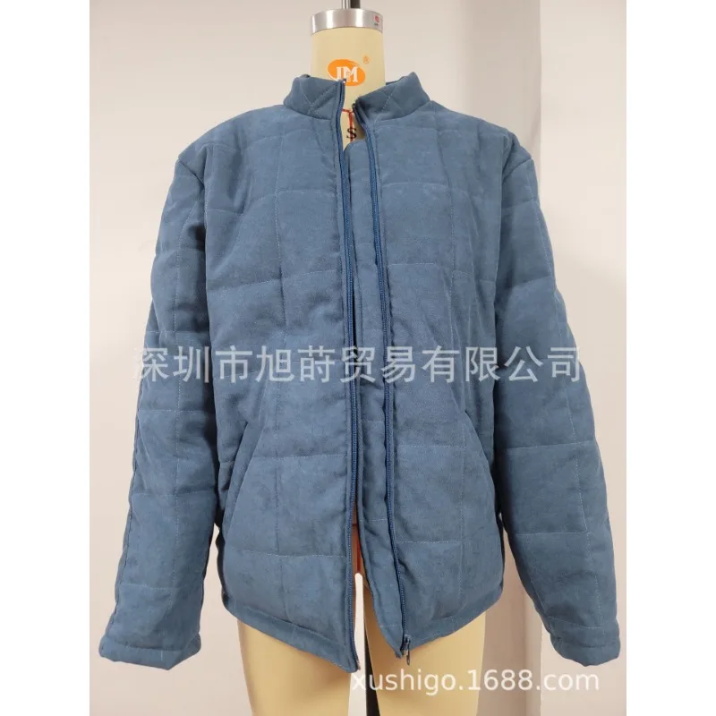 Women's  Casual Clothing Simple Stand Collar Cotton Coat Winter Commuting New Fashion Loose Pocket Long Sleeved Jacket for Women