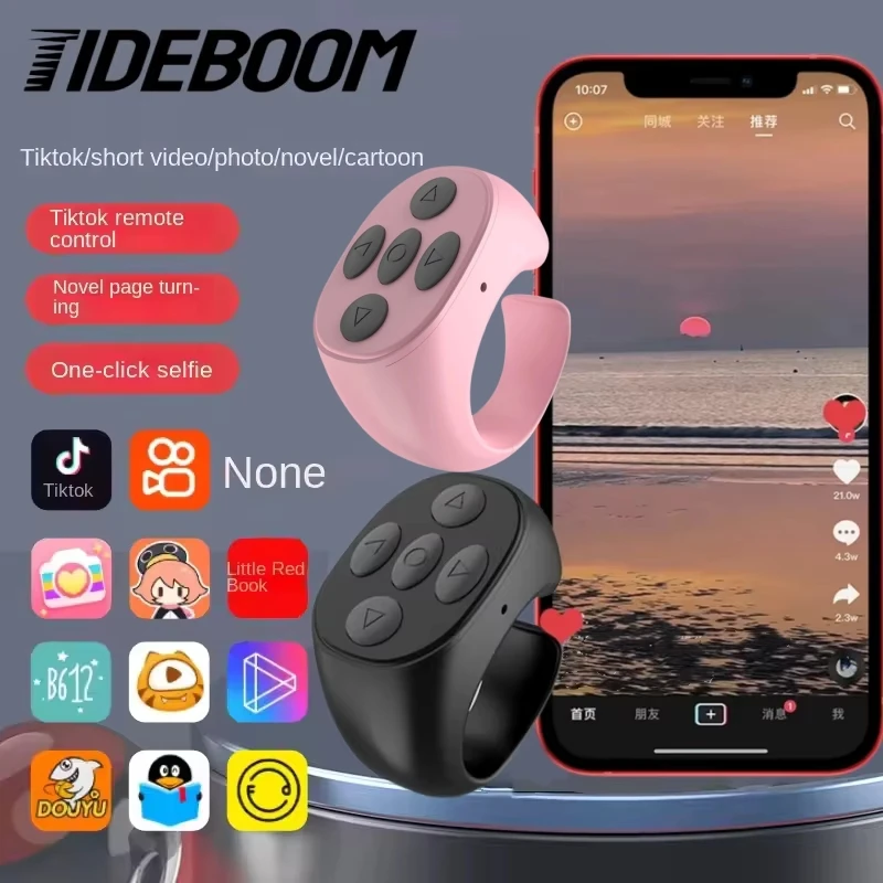 Bluetooth Remote Control Fingertip Selfie Video Controller for Mobile Phone