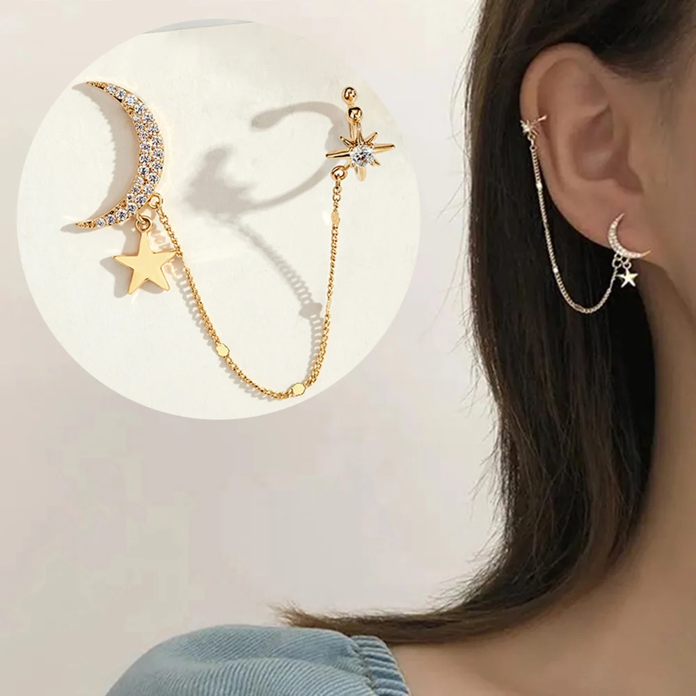 Celestiall Star.and.moon Earring