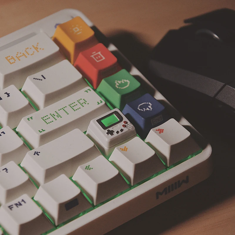 Keyboard Keycaps 3in1 For Mechanical Classic Retro Cute Transparent Key