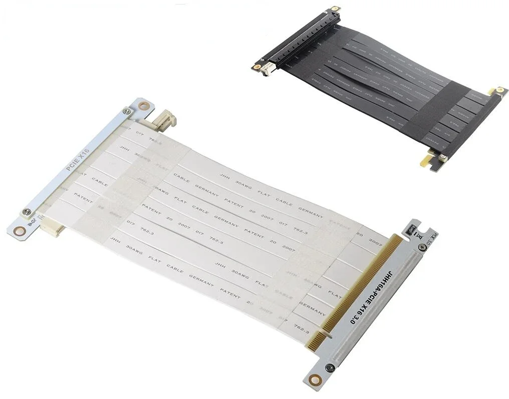 

5U Gold-Plated A/N Graphics Cards Extension Cable PCI-E X16 3.0 Full Speed for ITX A4 Chassis Folio Double Reverse Connector GPU