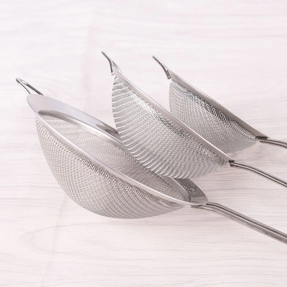 Kitchen Stainless Steel Flour Tea Strainer Mesh Colander Sieve Filter Sifter DIY Tools Diameter 7 8 10 12 14 16 18 20 22cm tea infuser tea strainer tea filter powder sifter flour strainer