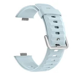 Enhanced Silicone Watch Band with Dedicated Connector - Waterproof Strap - Huawei Fit 5 5 pro (Glacier Blue)