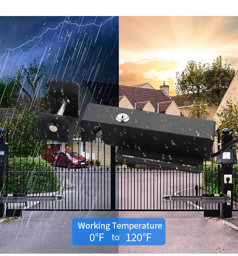 Waterproof DC 24V Electronic Automatic Door Lock Drop Bolt Locks with Key For Au