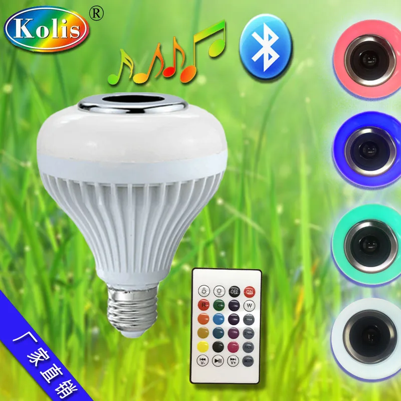 

E27 RGB Bluetooth Light Music Multicolor Changing Light Bulbs Bluetooth Led Smart Bulbs with Remote Control for Home Party