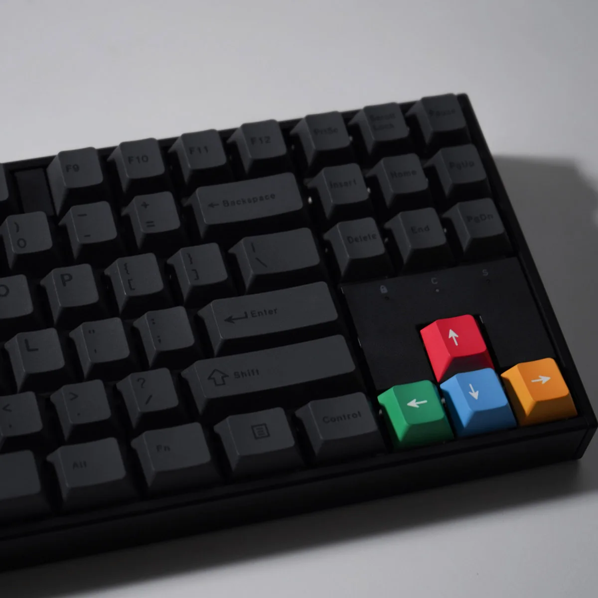 PBT Keycaps para teclado mecânico, Carbon Black,Opaque Dark Legends, Perfil cereja