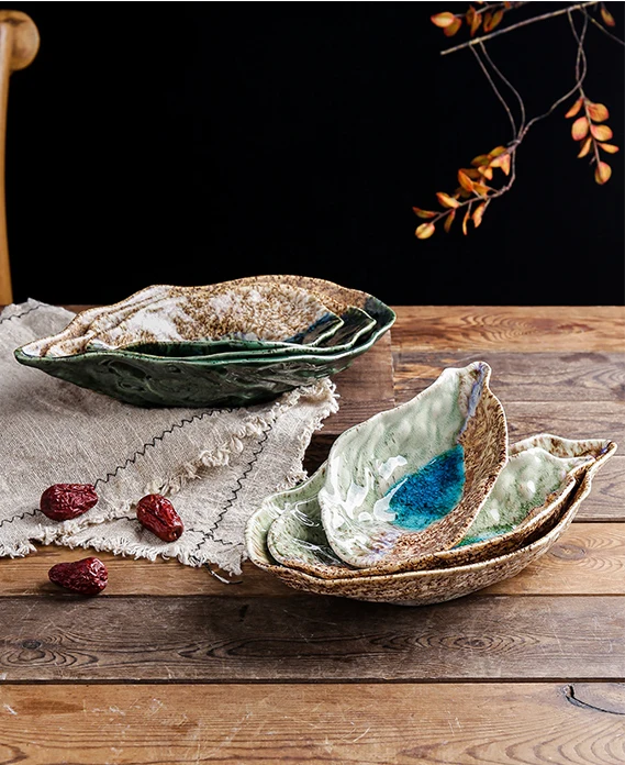 Ceramic Oyster Creative Plate Sushi Sashimi Cold Dish Tableware Plate