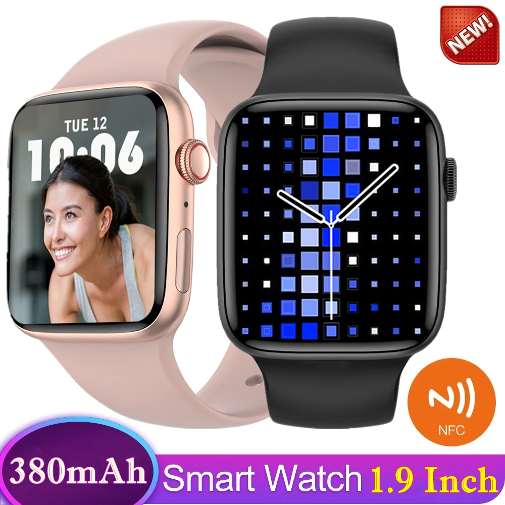 2022 1.9" Sport Smart Watch Men Bluetooth Call Custom Dial NFC Women Fitness Smartwatch Pk DT7 W37 W27 Pro Smart Watch Series 7