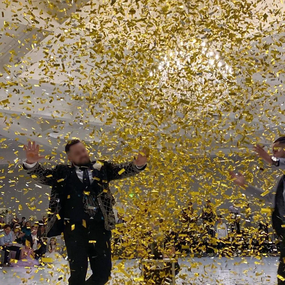 ステージ効果マシン用のカラフルな紙吹雪紙、紙吹雪、ブラスト、dj