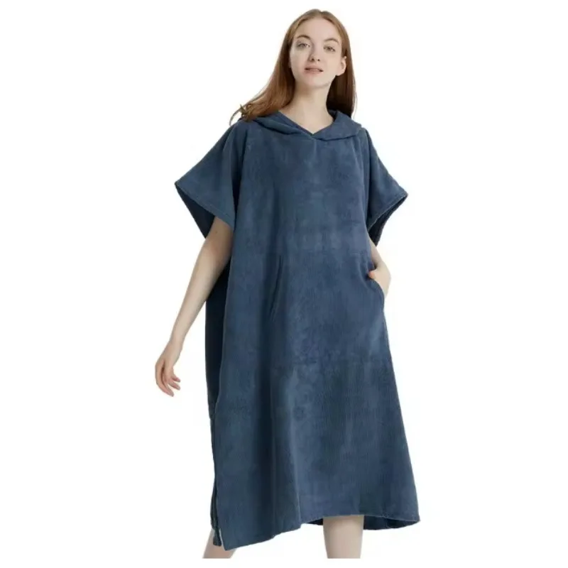 초극세사 후드형 케이프 타월 (빠른 건조, 다이빙, 수영, 해변, 서핑, 목욕 가운, 체인징)