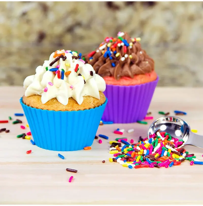 10/20/50Pcs Silicone Cupcake Baking Cups, Reusable Non-Stick Muffin Liners, Heat-Resist... - SKU SCBC1529 - UGI Packaging