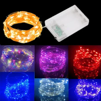 구리 와이어 LED 스트링 조명, 휴일 조명, 요정 화환, 크리스마스 트리, 웨딩 파티 장식, 1M, 2M, 30M, 20M, 30M