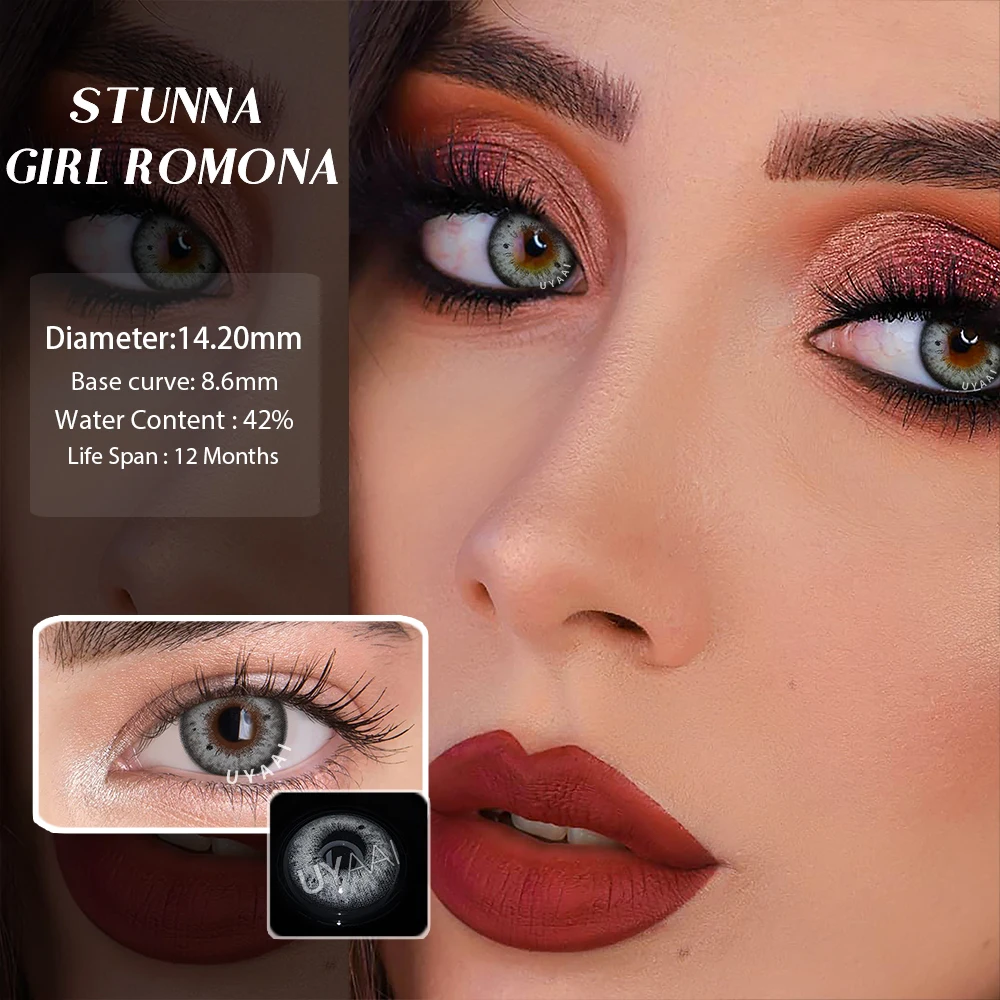 Vibrant Blue Cosmetic Contact Lenses for Eye Color Transformation - 2 Pack