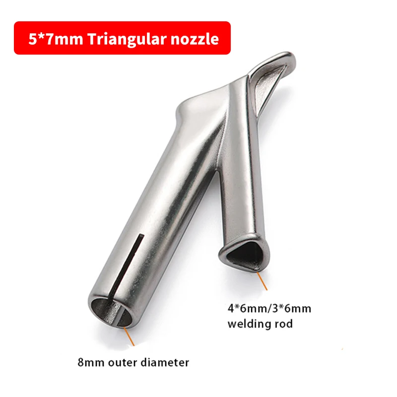 4 Pcs Hot air welding torch fittings welding nozzle Stainless steel nozzle triangle fixed point round