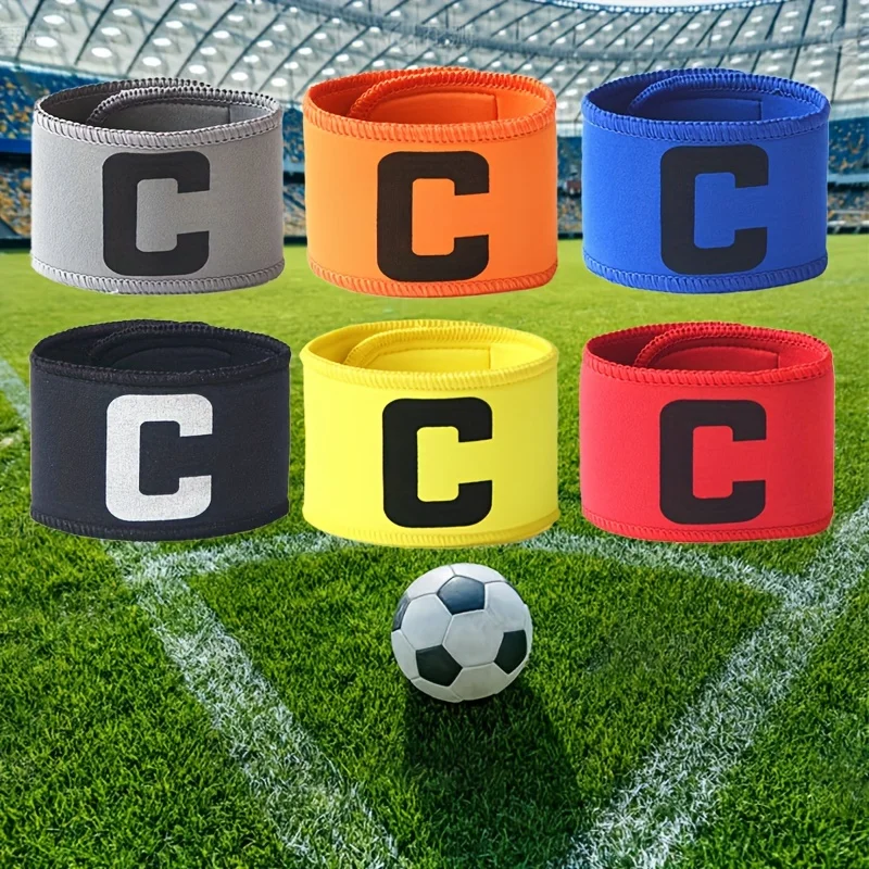 1PCS 밝은 색상 축구 캡틴 완장 어린이 성인 조정 가능한 축구 완장 경쟁 축구 선물 축구 훈련 ?