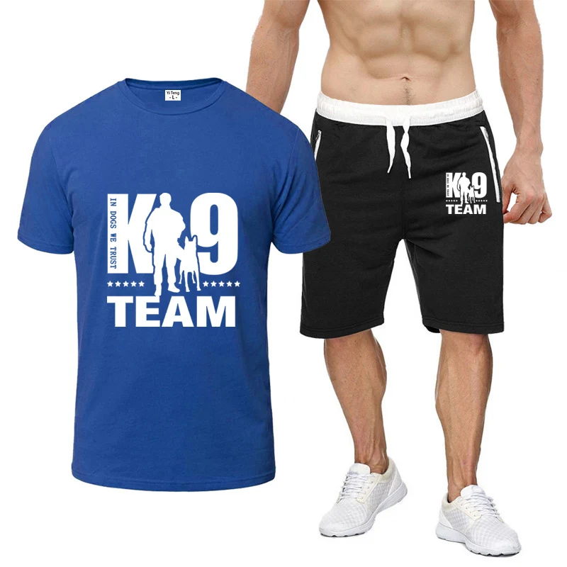 Coach K9 Team K9 Unit Malino Summer Men's Leisure Comfortable New Eight-color Short-sleeved Suit Casual T-shirt Solid Color