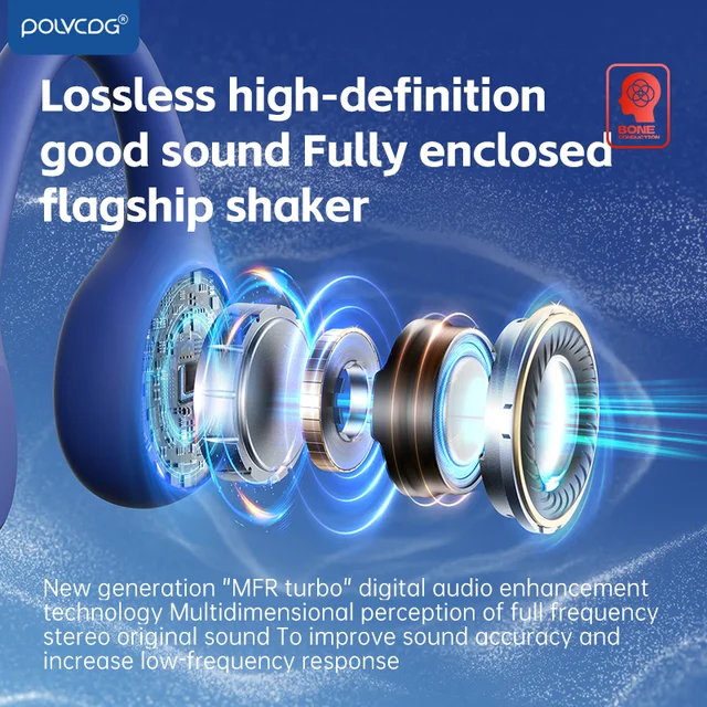 POLVCDG X7 Bone Conduction Headset IPX8 Open Headset Bluetooth 5.3 Swimming with microphone Waterproof 32GB Memory MP3 2024 new 4