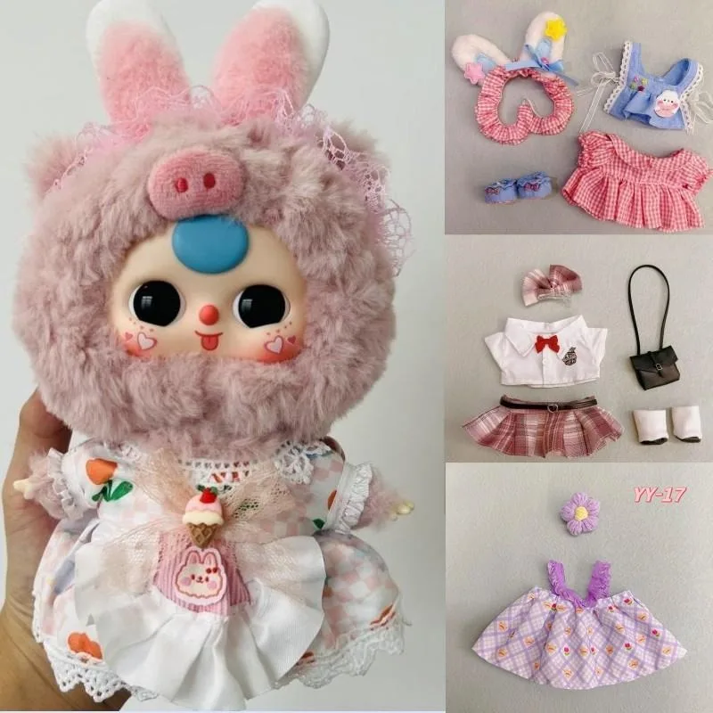 thumbnail image 5 of Vestido bonito para bebé de 20cm, muñeca de algodón de tres V3, juguetes de peluche, ropa de vestir, regalo de cumpleaños para niñas, 5 of 5