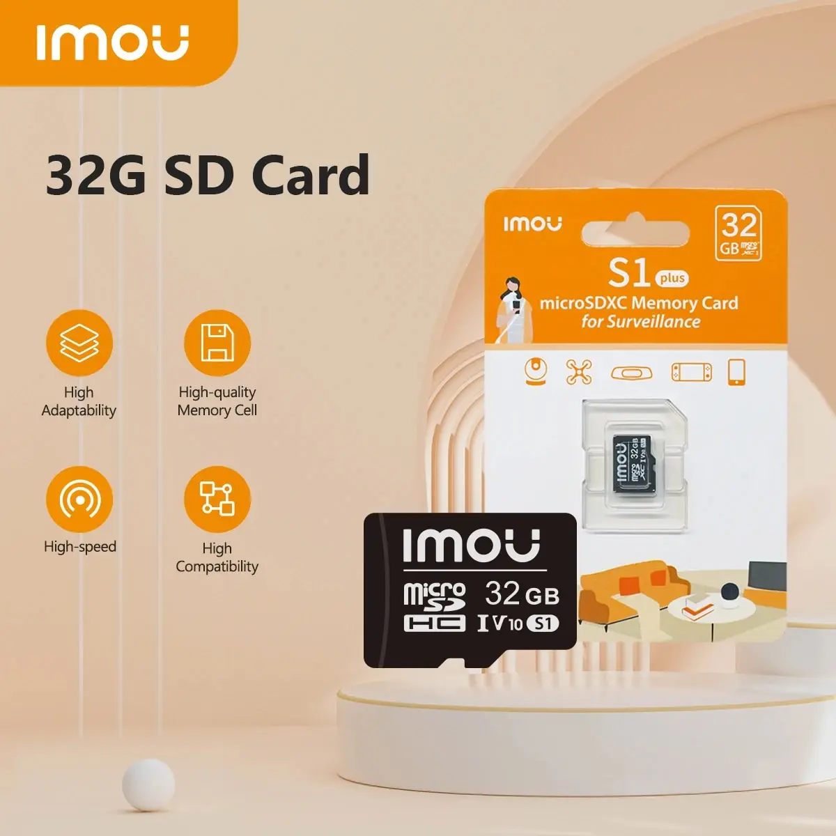 SD Card High-speed 32G 64G 128G 256G High Adaptability High Compatibility Exclusive MicroSDXC Card for Surveillance