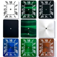 Cadran de montre rectangulaire 20mm*23mm avec marquages romains, pour femmes, orné de diamants, sans logo, pour Seiko Tank Must VJ24, pièces de modification pour mouvement à quartz. 1