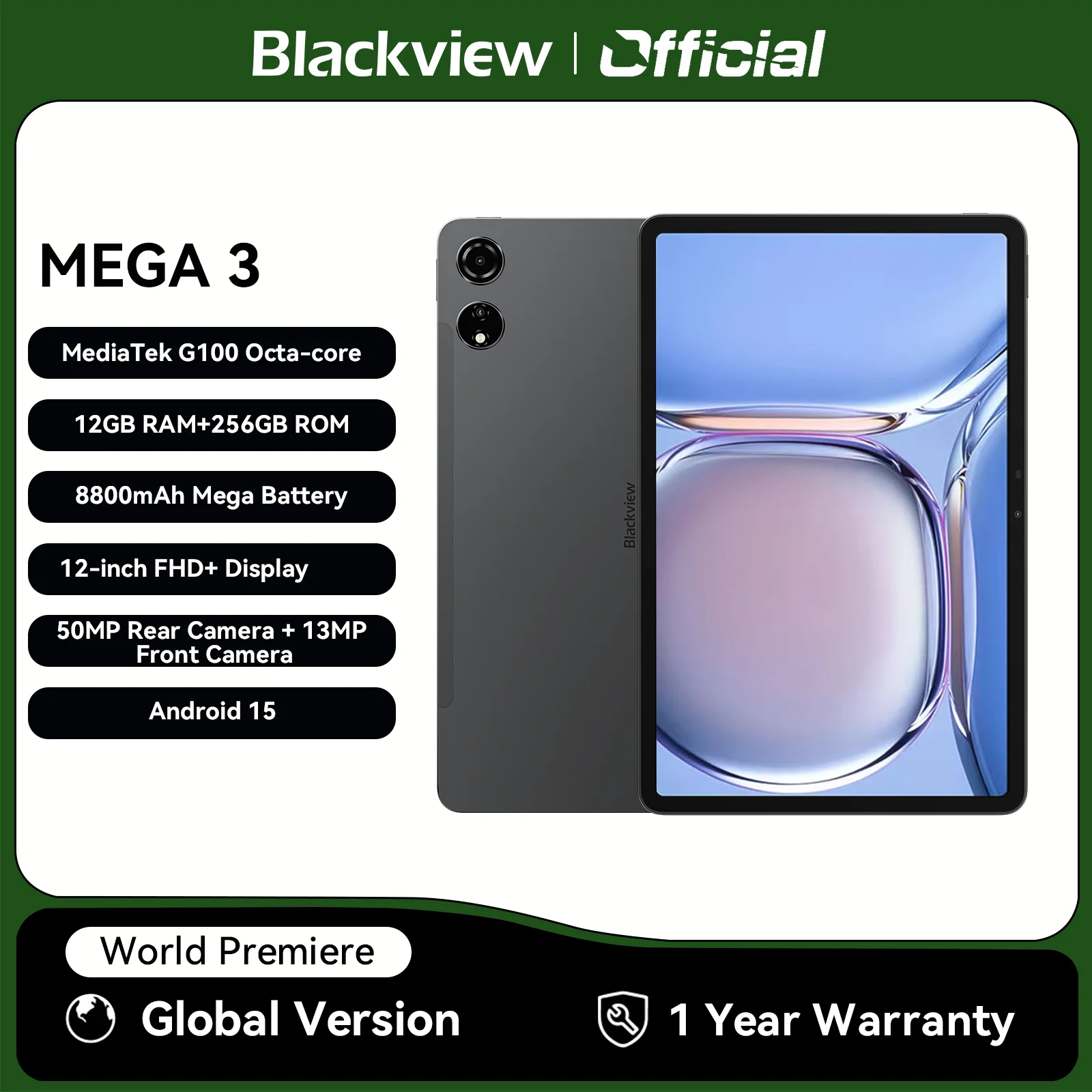 Blackview MEGA 3 Tablet PC 12.1