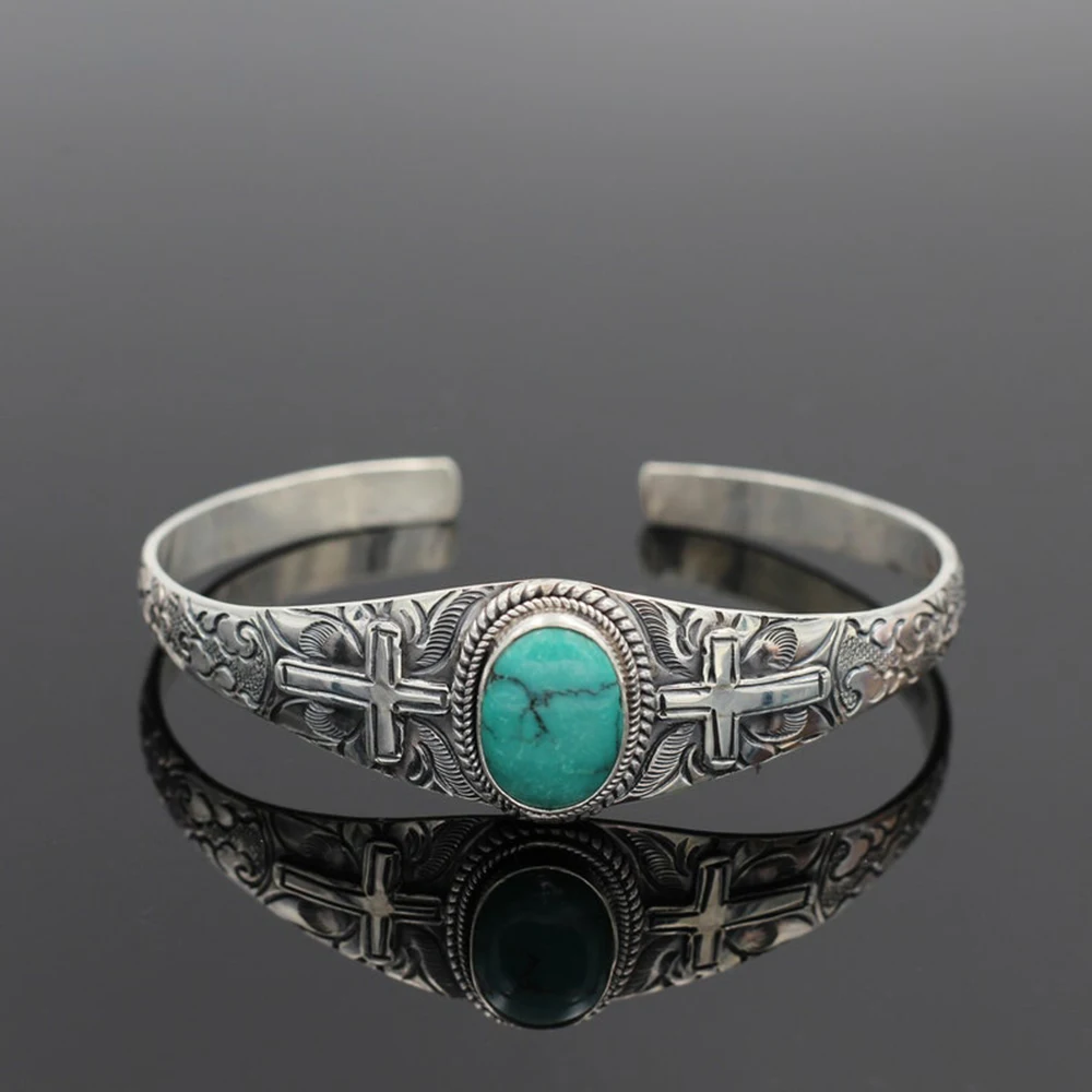 Antique Silver Color Natural Stone Bracelet for Women Female Simple Luxury Bracelet Trendy Woman Jewelry bangle bracelet,stone bracelet