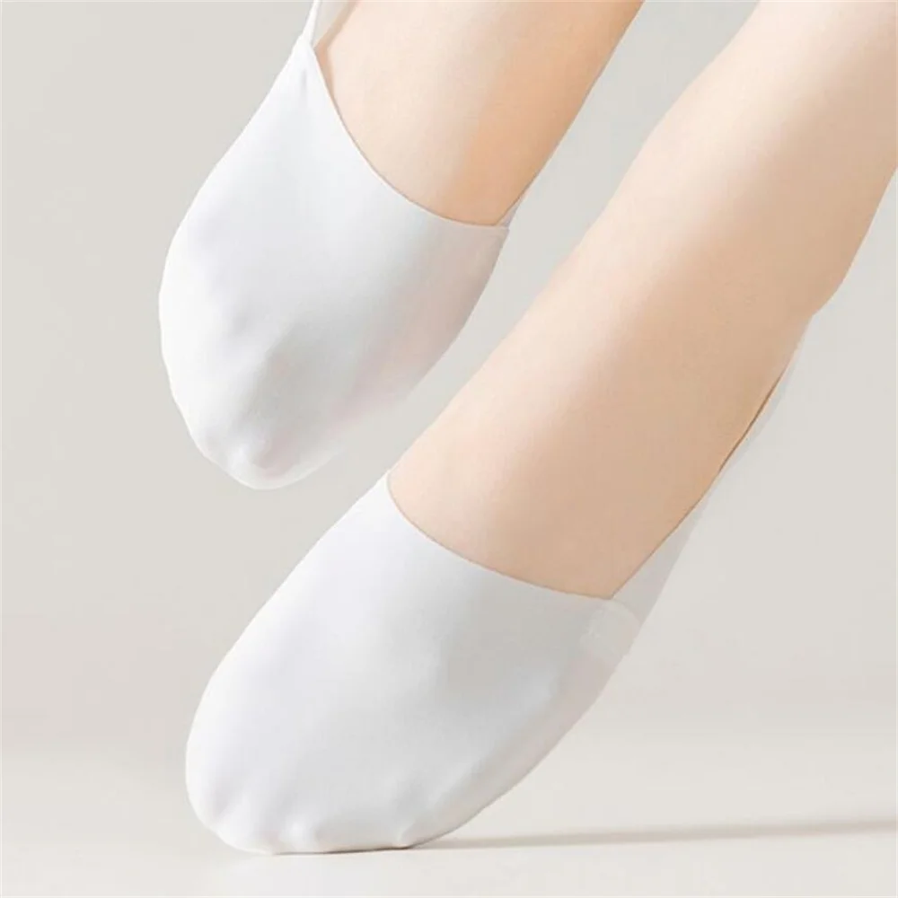 여성용 초박형 양말, 보이지 않는 커프, 아이스 실크, 로우 컷, 미끄럼 방지 발목 짧은 양말, 통기성 캐주얼 보트 양말, 여름, 4 쌍