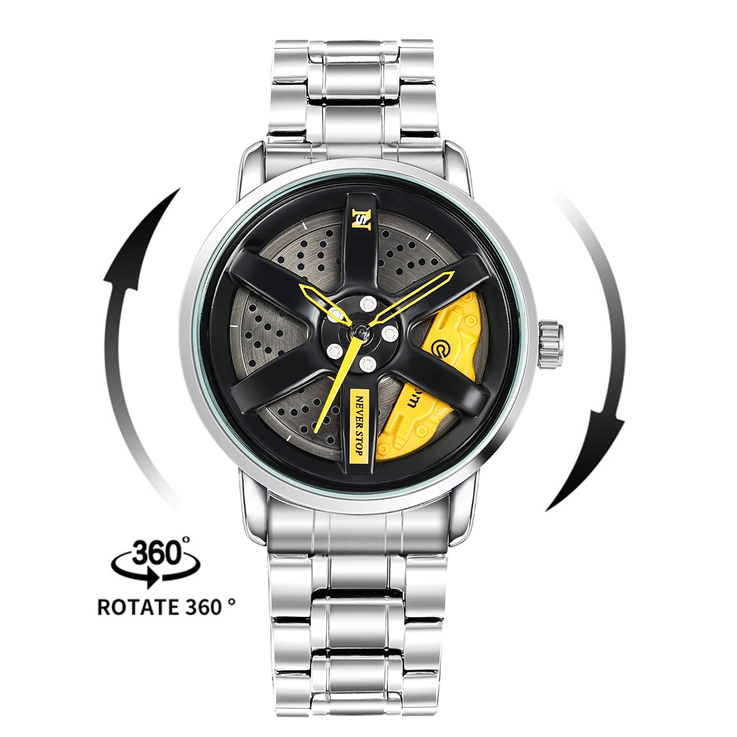 Stainless Steel Mbz Watch Wheel Watch Mercedes Benz Sport Watch