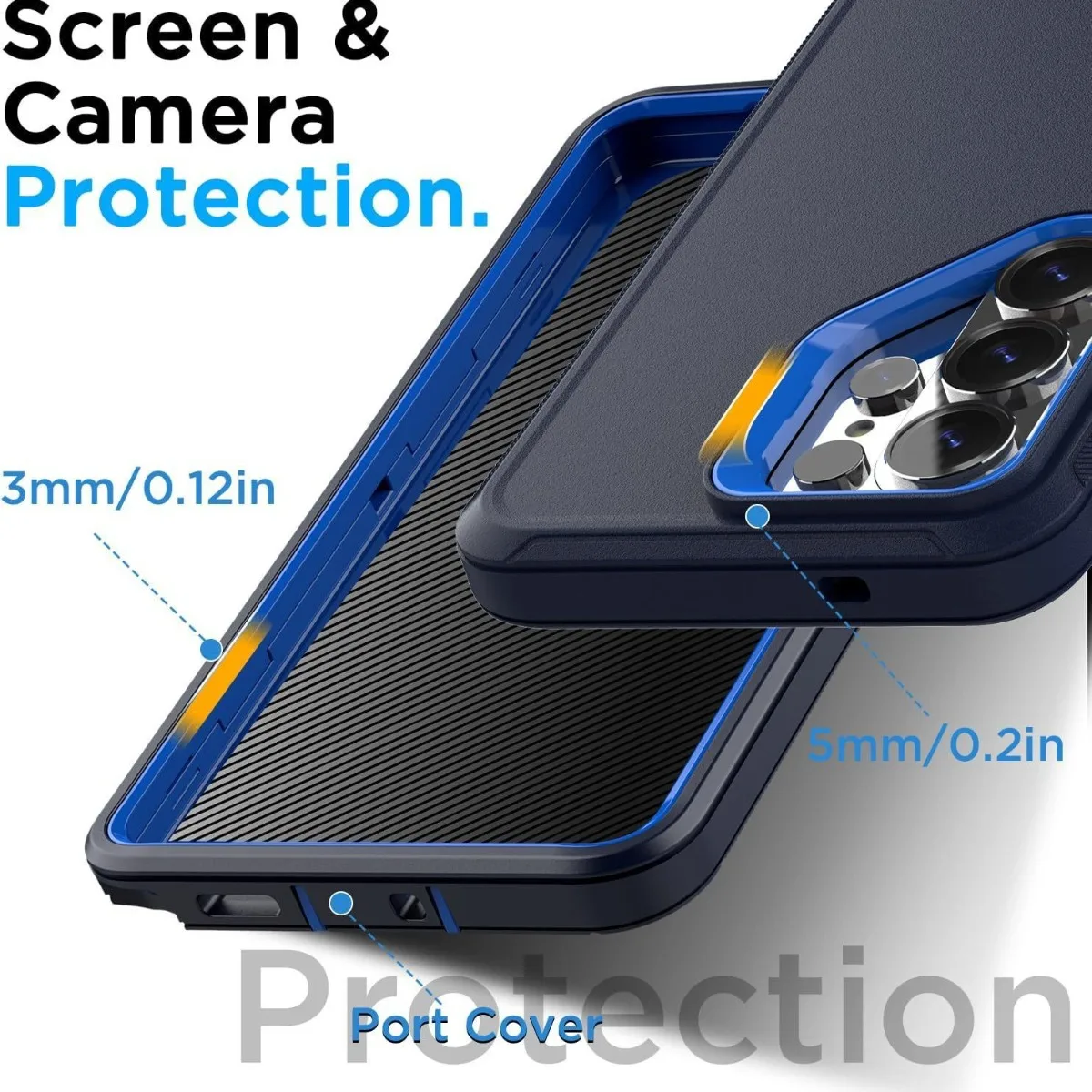 Heavy Duty 3-Layer Matte Impact Resistant Armor Protector Case