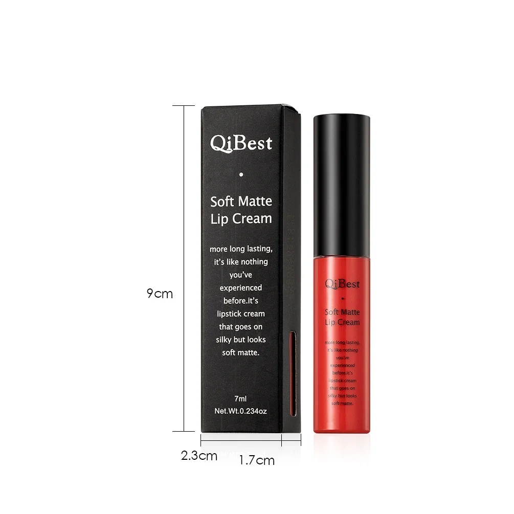 QIbest matte non-stick cup non-fading lip gloss, matte liquid lipstick 5