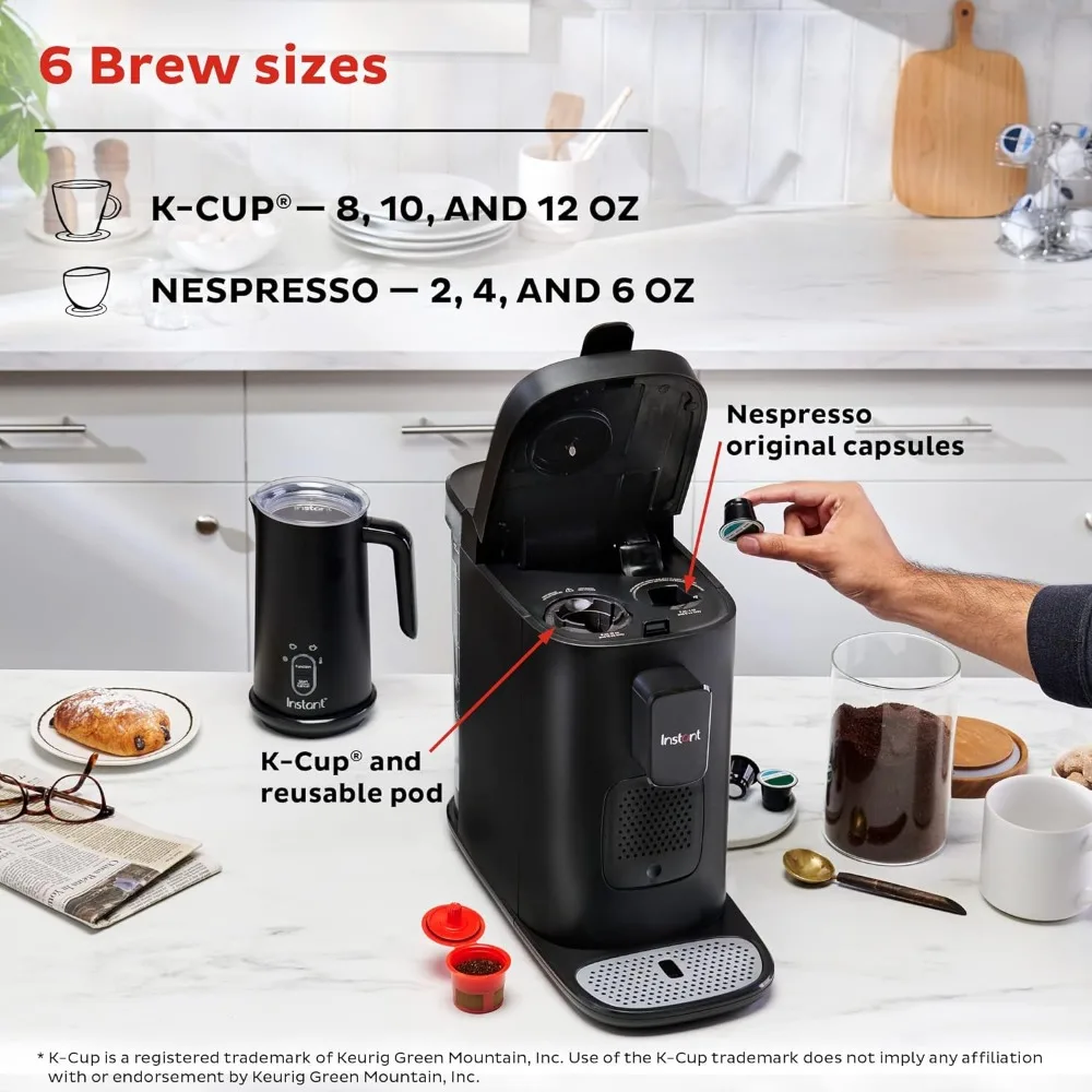 , 3-in-1 Espresso, K-Cup Pod and Ground Coffee Maker, From the Makers of Instant Pot with Reusable Coffee Pod for Ground Coffee 5