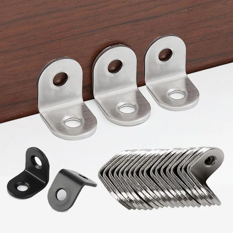 90 degree stainless steel L-shaped bracket bracket, right angle code small fastener, reinforcement frame, chair, window, cabinet